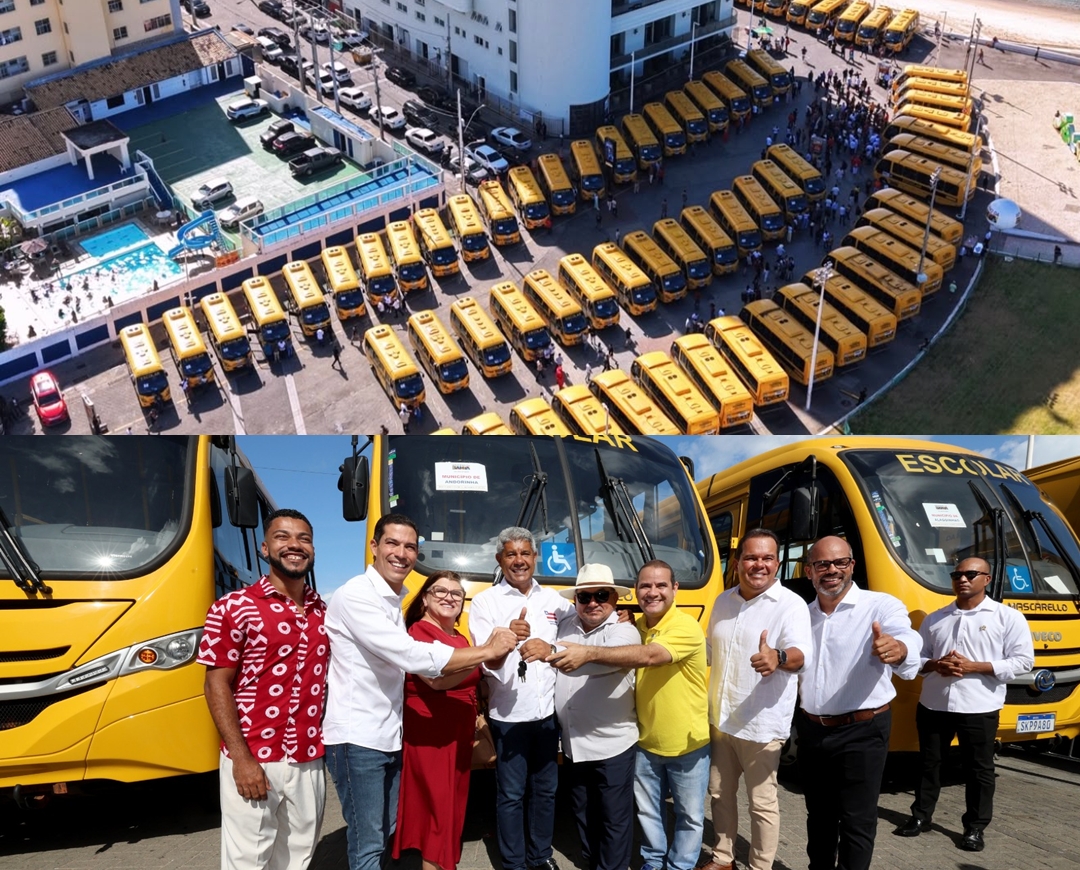 Governo entrega 101 ônibus escolares a municípios baianos com investimento de R$ 43,8 milhões