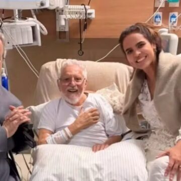 Padre Antonio Maria visita Carlos Alberto de Nóbrega após cirurgia no coração e atualiza estado de saúde