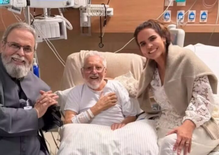 Padre Antonio Maria visita Carlos Alberto de Nóbrega após cirurgia no coração e atualiza estado de saúde