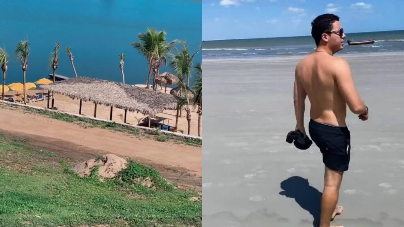 Aos 38 anos, cantor transforma prainha privativa em refúgio familiar no Ceará