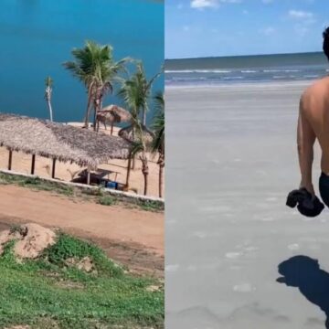 Aos 38 anos, cantor transforma prainha privativa em refúgio familiar no Ceará