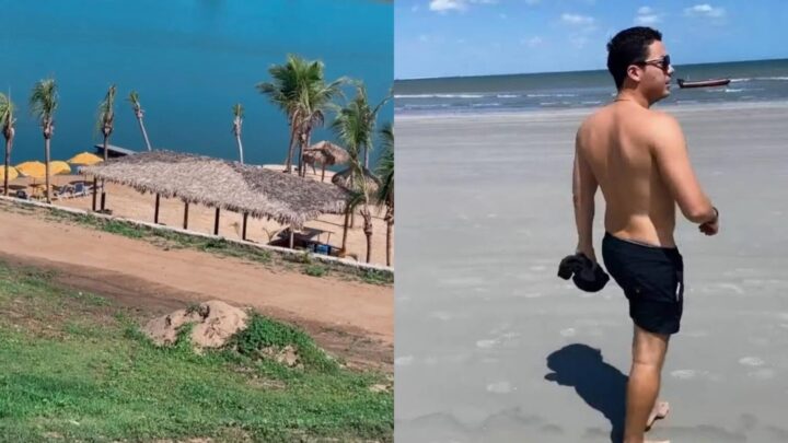 Aos 38 anos, cantor transforma prainha privativa em refúgio familiar no Ceará